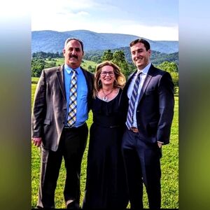 Roz & Ali Elegant/Classy Navy-cold-shoulder sheer butterfly sleeve jumpsuit